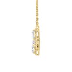 LADIES NECKLACE 1 1/2CT ROUND DIAMOND 14K YELLOW GOLD - Image 2