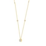 LADIES NECKLACE 1 5/8CT ROUND DIAMOND 14K YELLOW GOLD - Image 2