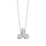 LADIES NECKLACE 1/2CT ROUND DIAMOND 18K WHITE GOLD