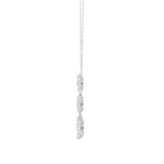LADIES NECKLACE 2CT PEAR DIAMOND 14K WHITE GOLD - Image 2