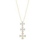 LADIES NECKLACE 2CT PEAR DIAMOND 14K YELLOW GOLD