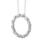 LADIES NECKLACE 3.00CT MARQUISE DIAMOND 14K WHITE GOLD - Image 3