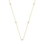 LADIES NECKLACE 3/4CT ROUND DIAMOND 14K YELLOW GOLD