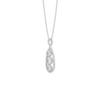 LADIES PENDANT 1 3/4CT ROUND DIAMOND 14K WHITE GOLD WITH CHAIN - Image 3