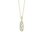 LADIES PENDANT 1 3/4CT ROUND DIAMOND 14K YELLOW GOLD WITH CHAIN - Image 3