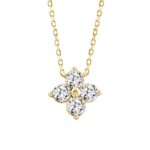 LADIES PENDANT 1CT ROUND DIAMOND 14K YELLOW GOLD