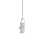 LADIES PENDANT 1CT ROUND/PEAR DIAMOND 14K WHITE GOLD - Image 2