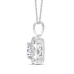 LADIES PENDANT WITH CHAIN 1CT ROUND DIAMOND 14K WHITE GOLD (CENTER STONE ROUND DIAMOND 3/4CT ) - Image 3