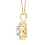 LADIES PENDANT WITH CHAIN 1CT ROUND DIAMOND 14K YELLOW GOLD (CENTER STONE ROUND DIAMOND 3/4CT ) - Image 3