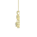 LADIES PENDANT WITH CHAIN 2 1/2CT ROUND DIAMOND 14K YELLOW GOLD (CENTER STONE ROUND DIAMOND 1 1/2CT ) - Image 2