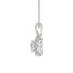 LADIES PENDANT WITH CHAIN 2 3/4CT ROUND DIAMOND 14K WHITE GOLD (CENTER STONE ROUND DIAMOND 2CT ) - Image 2