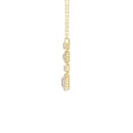 LADIES PENDANT WITH CHAIN 2CT ROUND/OVAL DIAMOND 14K YELLOW GOLD (CENTER STONE OVAL DIAMOND 3/4CT ) - Image 2