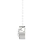 LADIES SOLITAIRE PENDANT 3.00CT OVAL DIAMOND 14K WHITE GOLD - Image 2