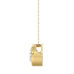 LADIES SOLITAIRE PENDANT 3.00CT OVAL DIAMOND 14K YELLOW GOLD - Image 2