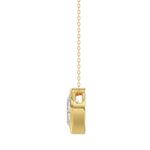 LADIES SOLITAIRE PENDANT 3CT OVAL DIAMOND 14K YELLOW GOLD - Image 2
