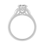 14K WHITE GOLD 1 1/2CT OVAL/ROUND DIAMOND LADIES RING - Image 2
