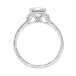 14K WHITE GOLD 1 1/3CT ROUND/BAGUETTE/PRINCESS DIAMOND LADIES RING (CENTER STONE PRINCESS DIAMOND 1CT) - Image 2