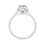 14K WHITE GOLD 1 3/4CT ROUND/BAGUETTE/OVAL DIAMOND LADIES RING (CENTER STONE OVAL DIAMOND 1 1/2CT) - Image 2