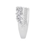 14K White Gold Ladies Fashion Ring with 1.00 CT Round & Marquise Diamonds - Image 3