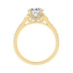 14K YELLOW GOLD 1.00CT ROUND DIAMOND LADIES RING (CENTER STONE ROUND DIAMOND 3/4CT) - Image 2