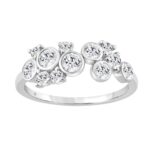 Classic 14K White Gold  Round Lab Grown Diamond Ladies Fashion  Ring 3/4Ct (Color F-G -Clarity Vs1/Vs2)