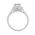 14K WHITE GOLD 1 1/2CT OVAL/ROUND DIAMOND LADIES RING - Image 2