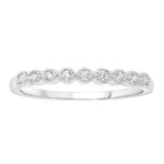 LADIES STACKABLE BAND 0.11CT ROUND DIAMOND 10K WHITE GOLD