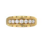 14K YELLOW GOLD 1.00CT ROUND DIAMOND MEN'S BAND - Image 5