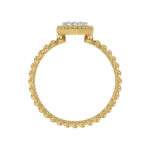 Ladies Halo Ring 0.10Ct Heart Shape Round Diamond 10K Yellow Gold - Image 2