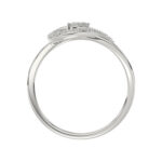 Elegant Ladies Heart Ring 0.15Ct Round Diamond Sterling Silver White Romantic Promise Jewelry For Women - Image 2