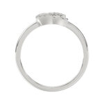 Ladies Lucky Horseshoe Fashion Ring 0.10Ct Round Diamond Sterling Silver White – Double Horseshoe Fashion Jewelry - Image 2