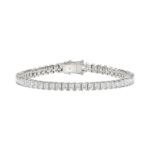 LADIES BRACELET 13CT PRINCESS DIAMOND 14K WHITE GOLD