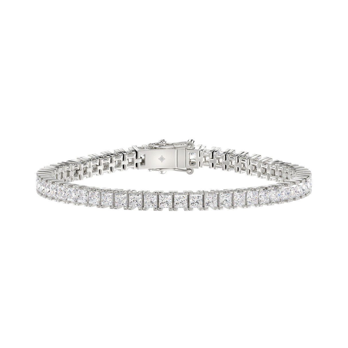 LADIES BRACELET 13CT PRINCESS DIAMOND 14K WHITE GOLD - Image 1
