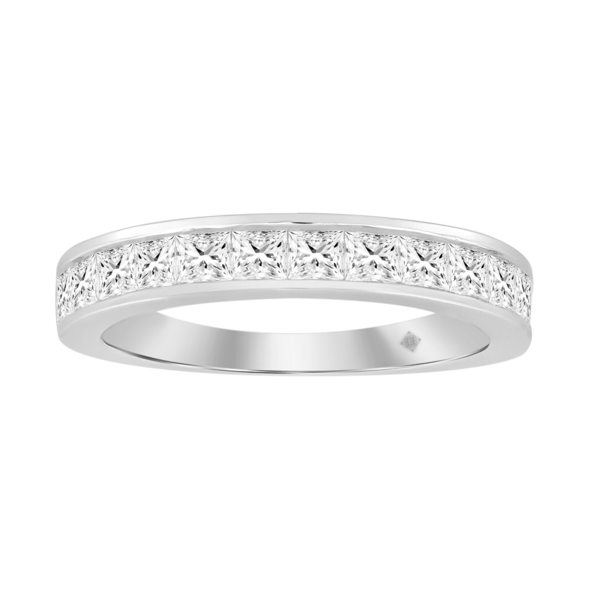 14K WHITE GOLD 1CT PRINCESS DIAMOND LADIES BAND - Image 1