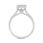 14K WHITE GOLD 1CT ROUND/PRINCESS DIAMOND LADIES RING - Image 2