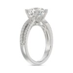 14K WHITE GOLD 2 1/2CT ROUND DIAMOND BRIDAL SET (CENTER STONE ROUND DIAMOND 2CT) - Image 3