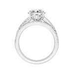14K WHITE GOLD 2 1/2CT ROUND DIAMOND LADIES BRIDAL SET (CENTER STONE ROUND DIAMOND 2CT) - Image 2