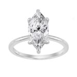 14K WHITE GOLD 2.00CT MARQUISE/ROUND DIAMOND LADIES RING (CENTER STONE MARQUISE DIAMOND 2.00CT)