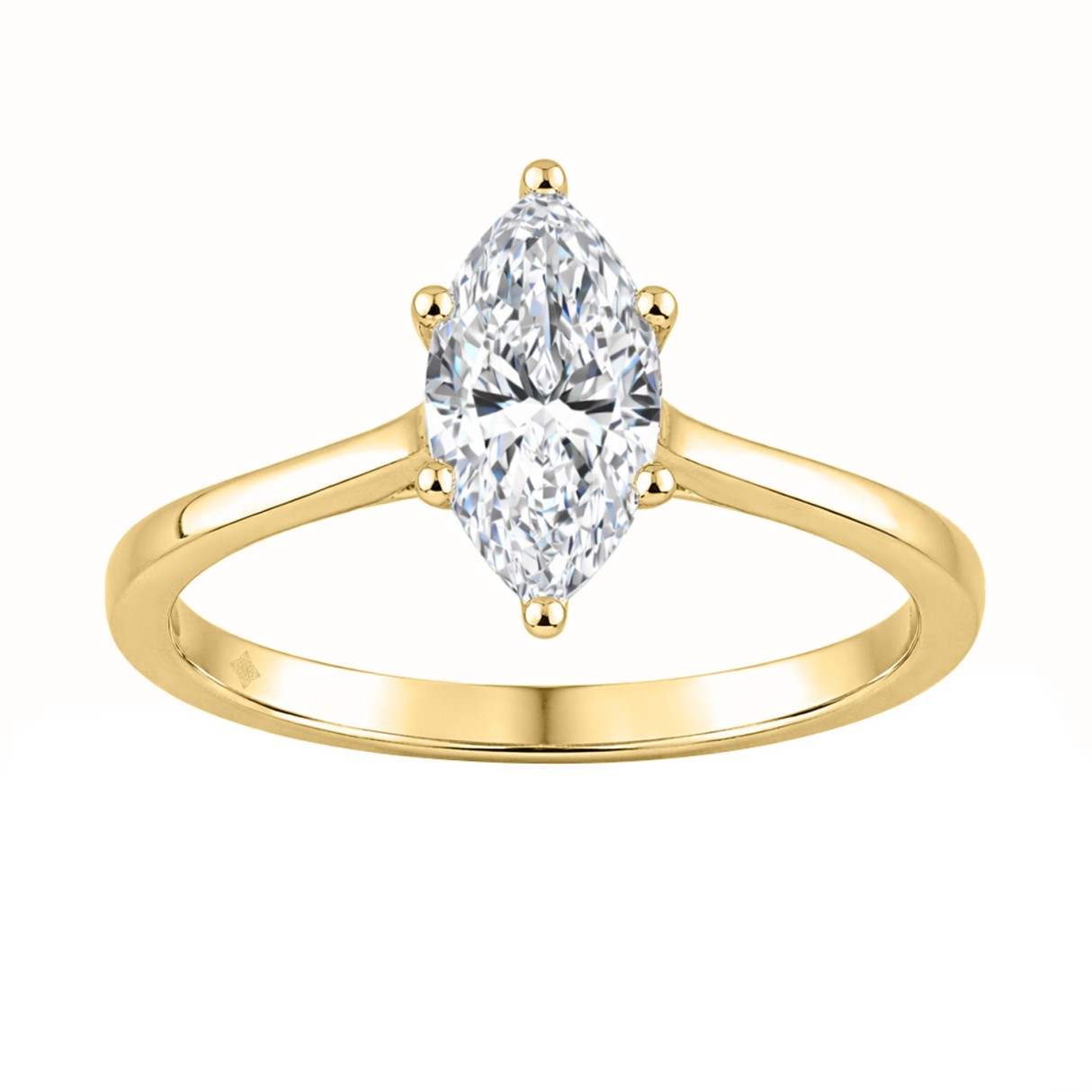 14K YELLOW GOLD 1.00CT MARQUISE DIAMOND LADIES SOLITAIRE RING (CENTER STONE MARQUISE DIAMOND 1CT - Image 1