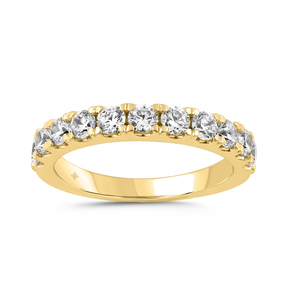 14K YELLOW GOLD 1.00CT ROUND DIAMOND LADIES BAND - Image 1