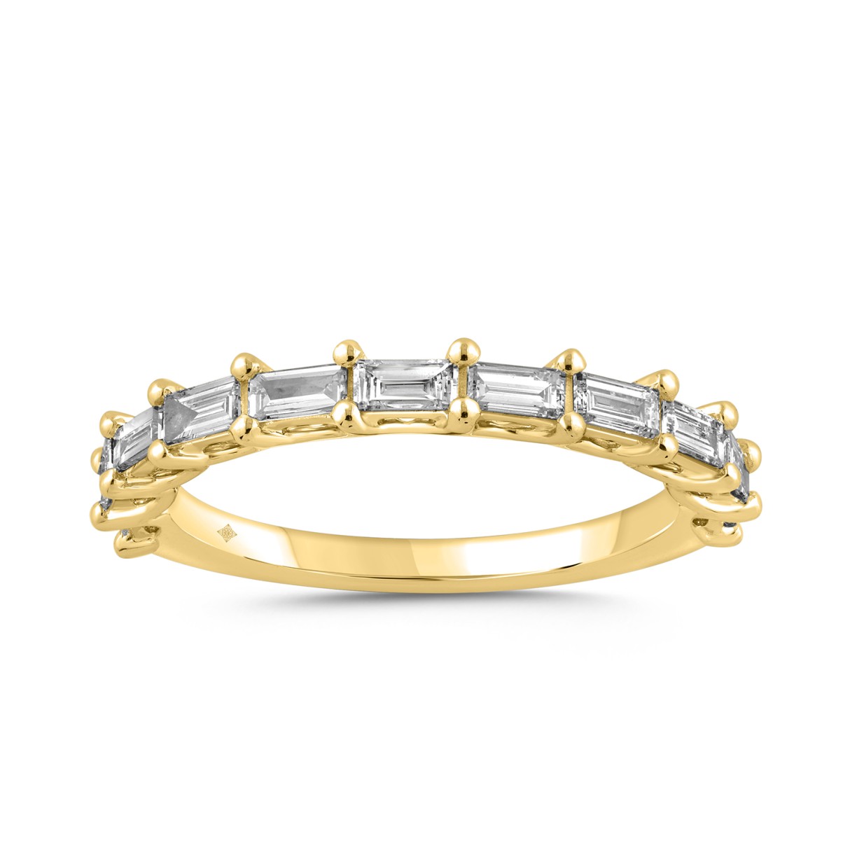LADIES BAND 1/2CT BAGUETTE DIAMOND 14K YELLOW GOLD - Image 1