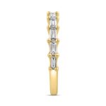 LADIES BAND 1/2CT BAGUETTE DIAMOND 14K YELLOW GOLD - Image 3