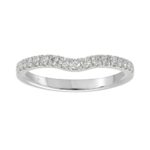 LADIES BAND 1/4CT ROUND DIAMOND 14K WHITE GOLD