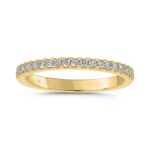 LADIES BAND 1/4CT ROUND DIAMOND 14K YELLOW GOLD
