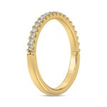 LADIES BAND 1/4CT ROUND DIAMOND 14K YELLOW GOLD - Image 3