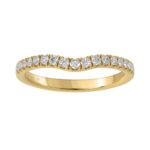 LADIES BAND 1/4CT ROUND DIAMOND 14K YELLOW GOLD
