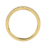 LADIES BAND 1/4CT ROUND DIAMOND 14K YELLOW GOLD - Image 2