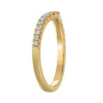 LADIES BAND 1/4CT ROUND DIAMOND 14K YELLOW GOLD - Image 3