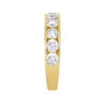 LADIES BAND 2CT ROUND DIAMOND 14K YELLOW GOLD - Image 3