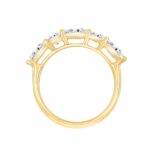 LADIES BAND 2CT ROUND/OVAL DIAMOND 14K YELLOW GOLD - Image 2